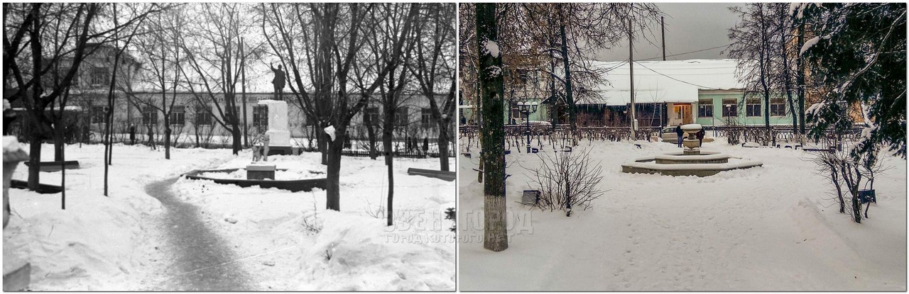 Слева фото С.А. Нечаева. 1967 год Справа 2018 г.