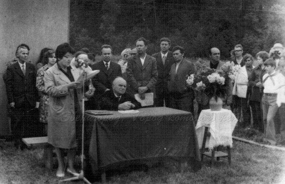 Собрание в деревне Дютьково. 1977 год Фото из личного архива М.Н. Смирнова
